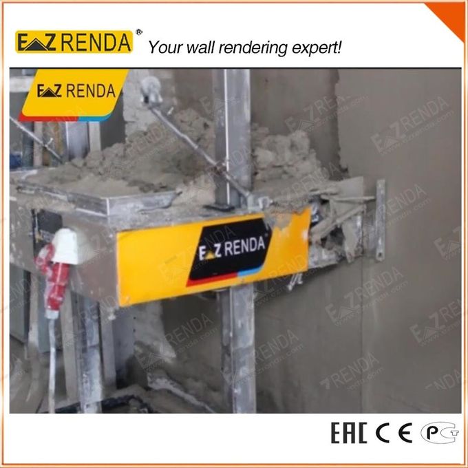 2018 Stainless Steel Render Brick Block Wall Plastering Rendering Machine with Gypsum cement clay morta Tools Thickness
